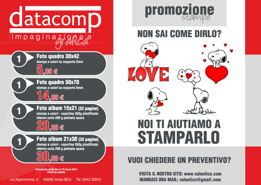 Promozione SAN VALENTINO 2014